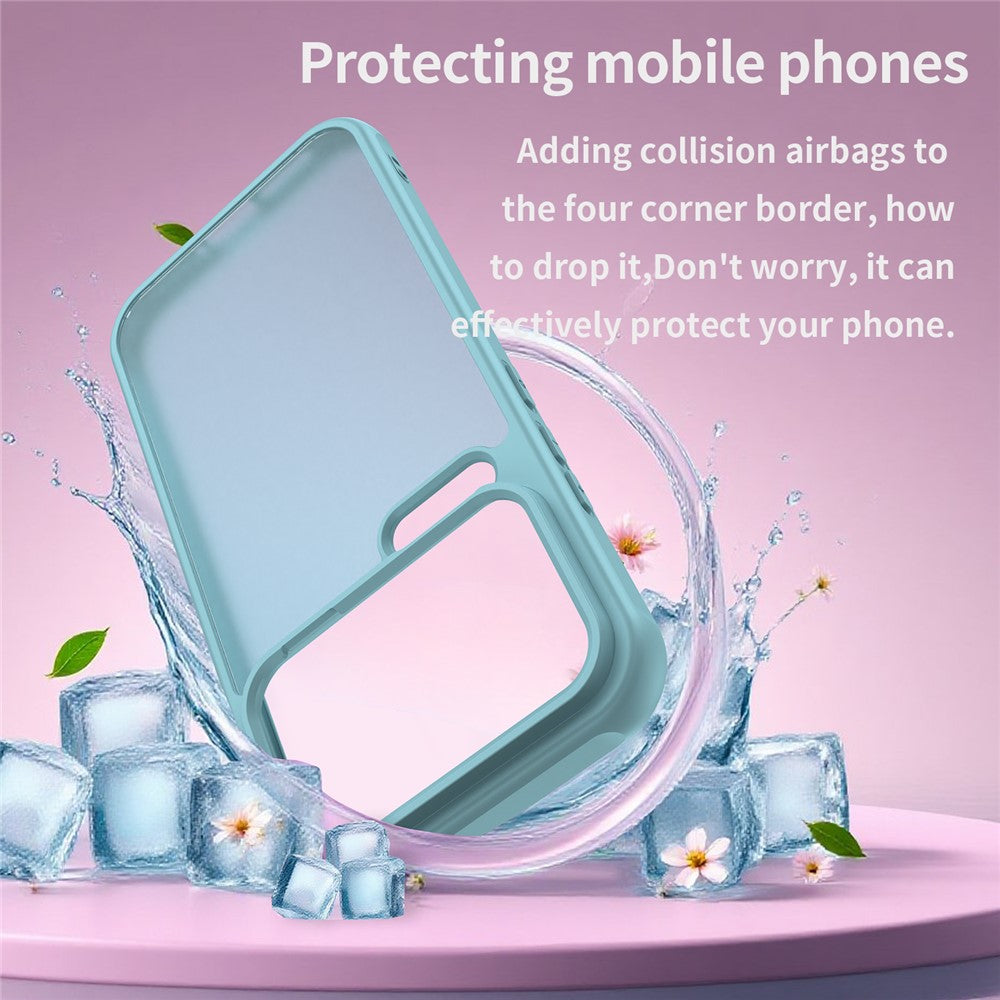 For Xiaomi 17 Pro Max Case Drop Proof Airbags Frosted Translucent PC + TPU Phone Back Cover - Light Green