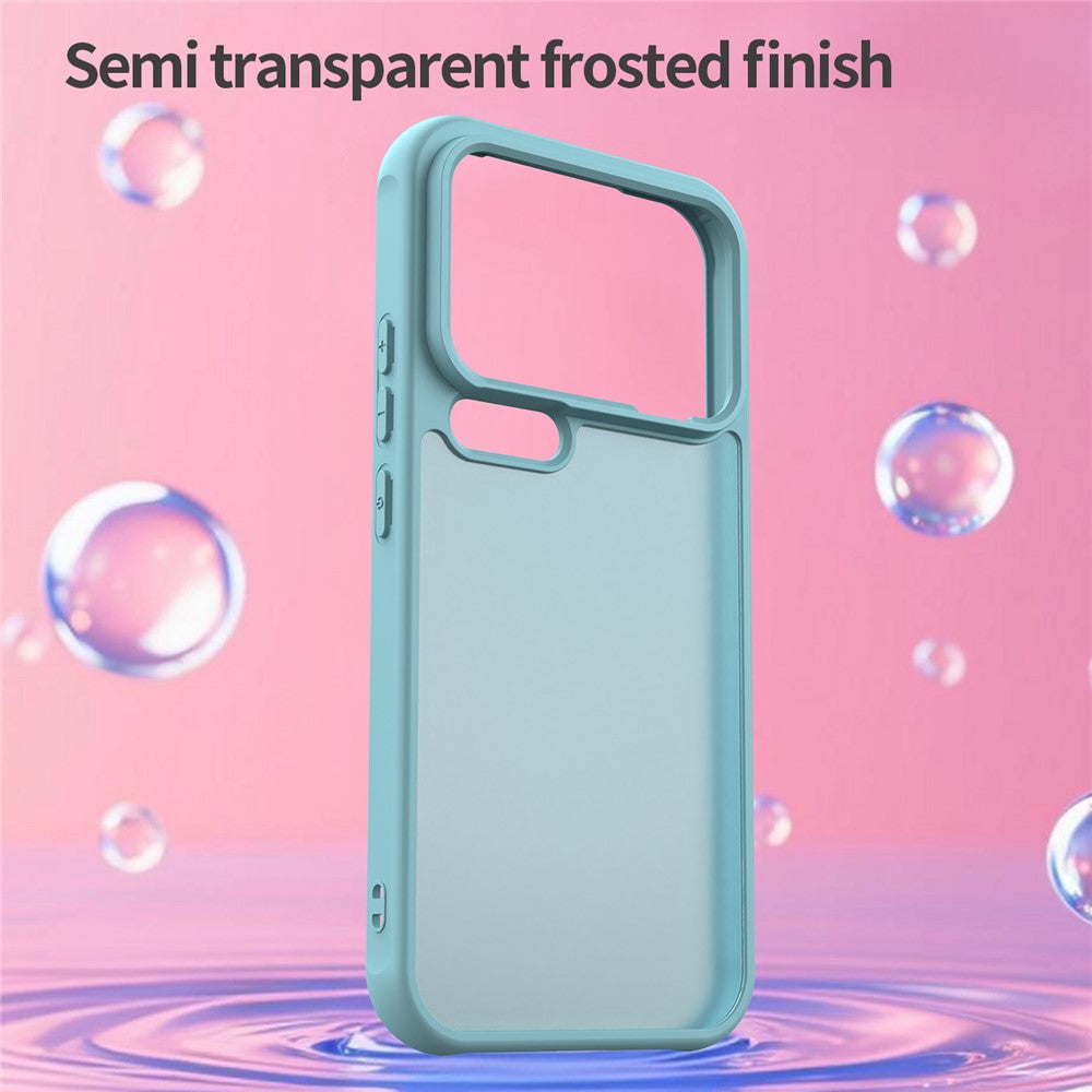 For Xiaomi 17 Pro Max Case Drop Proof Airbags Frosted Translucent PC + TPU Phone Back Cover - Light Green