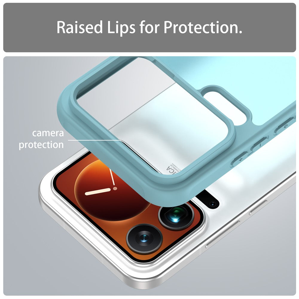For Xiaomi 17 Pro Max Case Drop Proof Airbags Frosted Translucent PC + TPU Phone Back Cover - Light Green