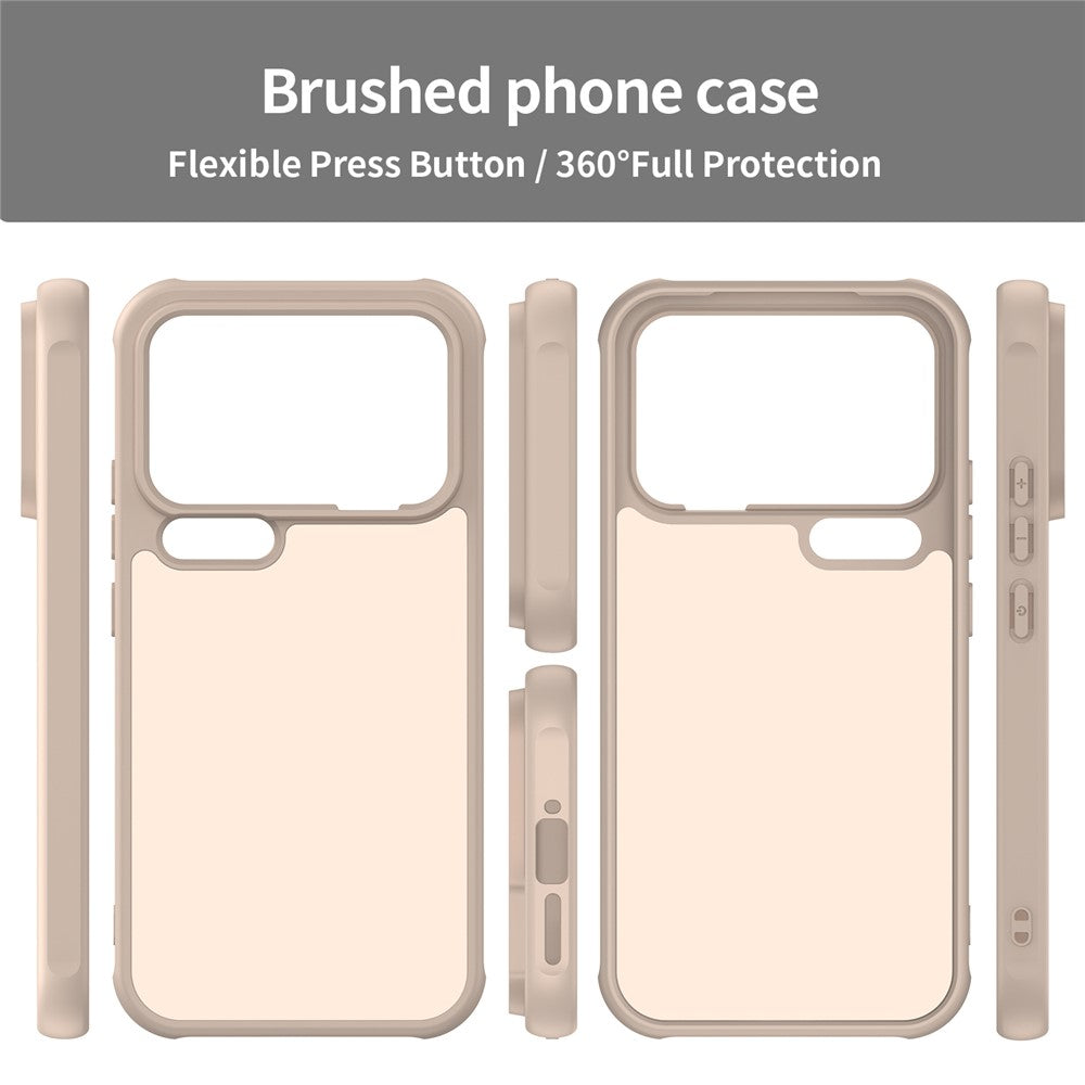 For Xiaomi 17 Pro Max Case Drop Proof Airbags Frosted Translucent PC + TPU Phone Back Cover - Orange