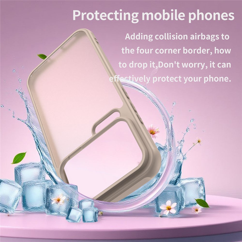For Xiaomi 17 Pro Max Case Drop Proof Airbags Frosted Translucent PC + TPU Phone Back Cover - Orange