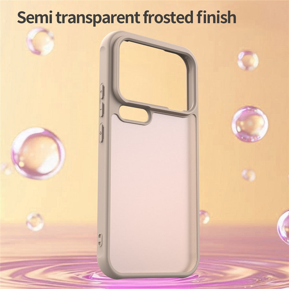 For Xiaomi 17 Pro Max Case Drop Proof Airbags Frosted Translucent PC + TPU Phone Back Cover - Orange