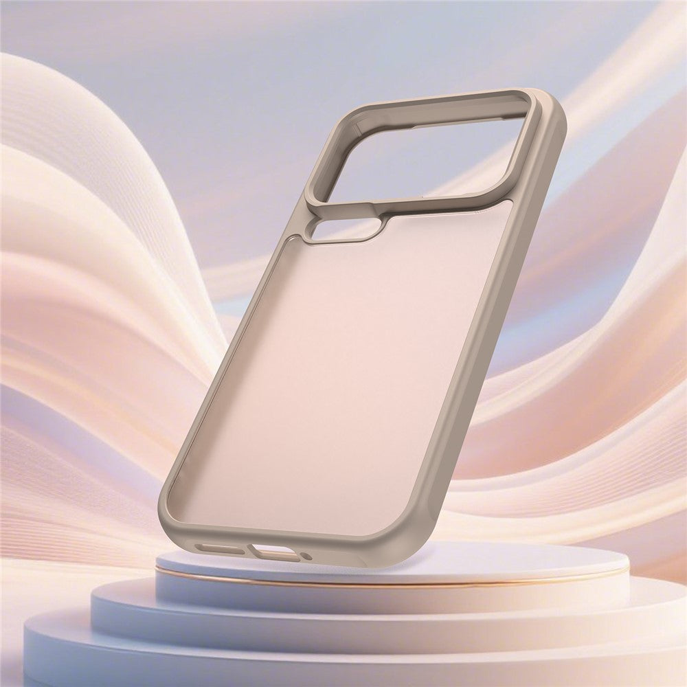 For Xiaomi 17 Pro Max Case Drop Proof Airbags Frosted Translucent PC + TPU Phone Back Cover - Orange