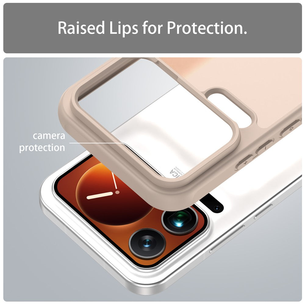 For Xiaomi 17 Pro Max Case Drop Proof Airbags Frosted Translucent PC + TPU Phone Back Cover - Orange