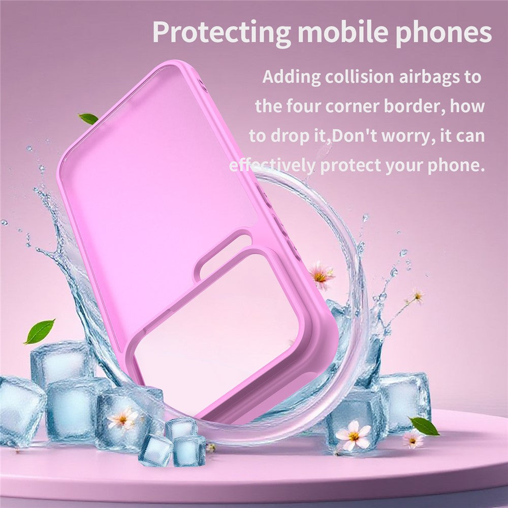 For Xiaomi 17 Pro Max Case Drop Proof Airbags Frosted Translucent PC + TPU Phone Back Cover - Light Purple