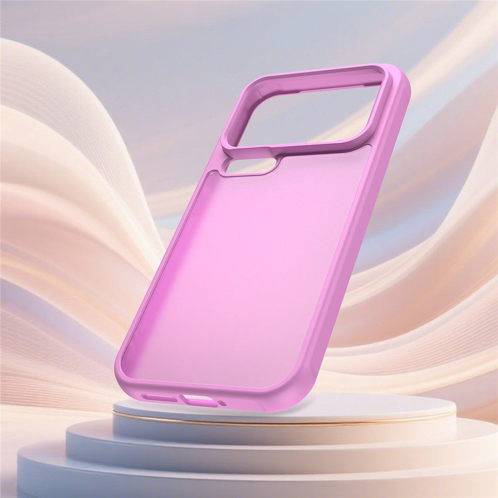 For Xiaomi 17 Pro Max Case Drop Proof Airbags Frosted Translucent PC + TPU Phone Back Cover - Light Purple