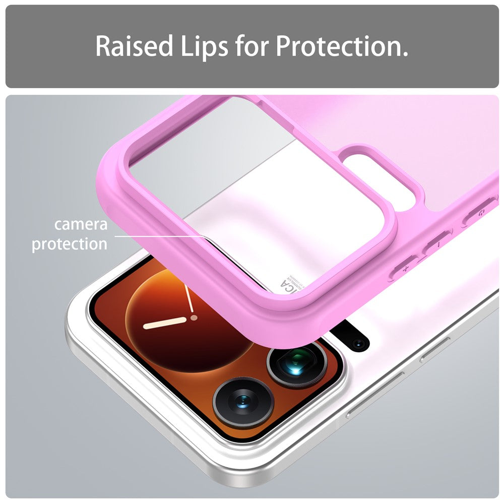 For Xiaomi 17 Pro Max Case Drop Proof Airbags Frosted Translucent PC + TPU Phone Back Cover - Light Purple