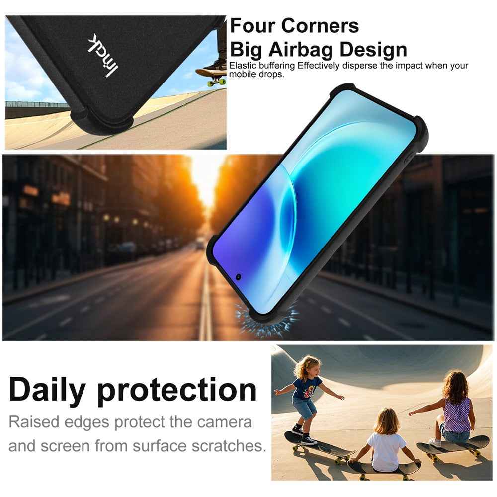 IMAK For vivo X300 5G Case TPU Phone Cover Airbag Shockproof Protection - Matte Black
