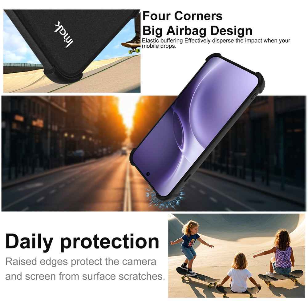 IMAK For vivo X300 Pro 5G Case TPU Phone Cover Airbag Shockproof Protection - Matte Black