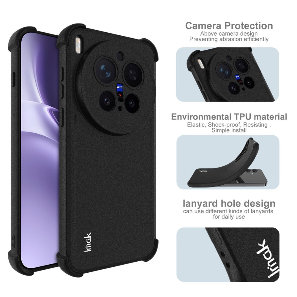 IMAK For vivo X300 Pro 5G Case TPU Phone Cover Airbag Shockproof Protection - Matte Black