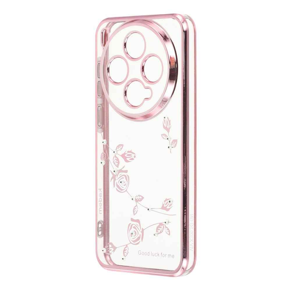 KADEM For vivo X300 5G Case Flower Rhinestone Decor TPU Phone Cover - Rose Gold