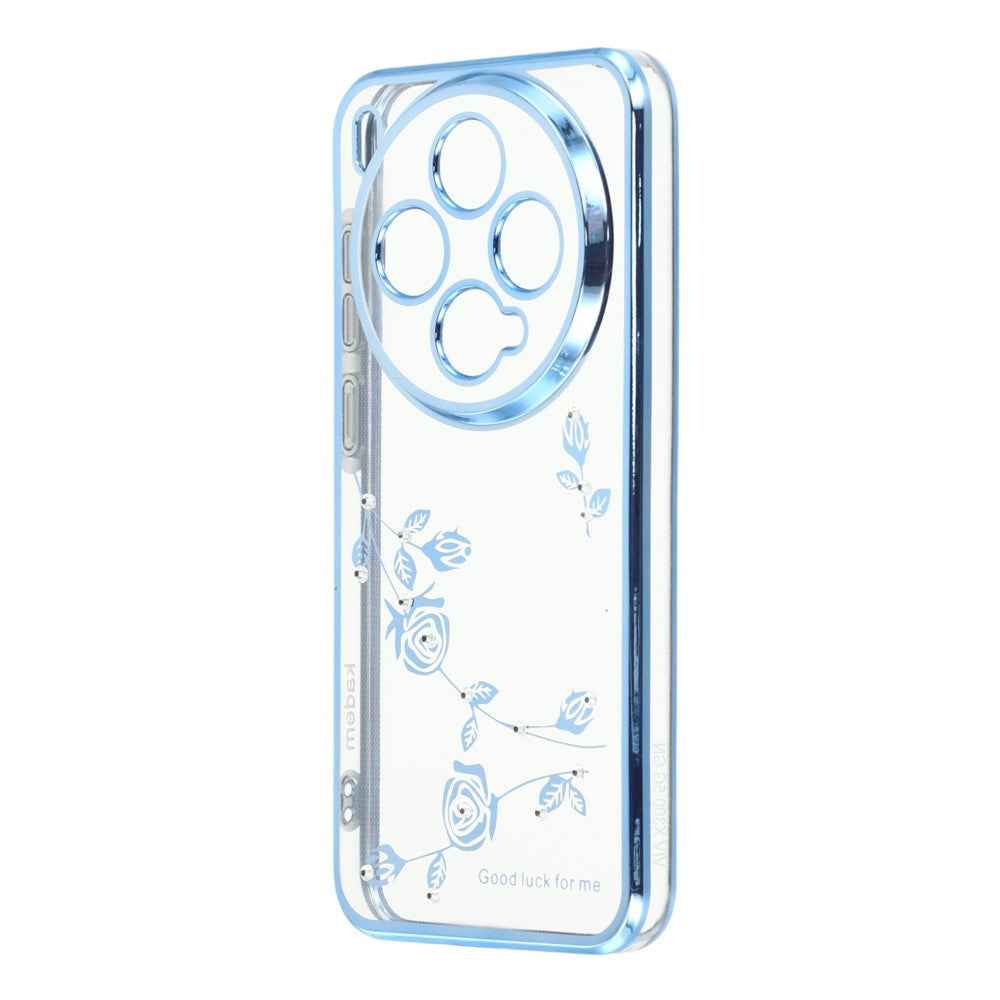 KADEM For vivo X300 5G Case Flower Rhinestone Decor TPU Phone Cover - Blue