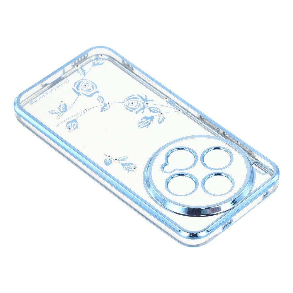 KADEM For vivo X300 5G Case Flower Rhinestone Decor TPU Phone Cover - Blue