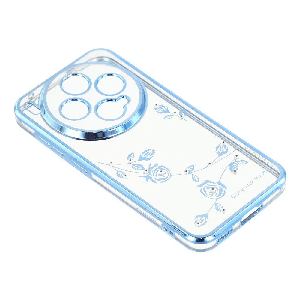 KADEM For vivo X300 5G Case Flower Rhinestone Decor TPU Phone Cover - Blue