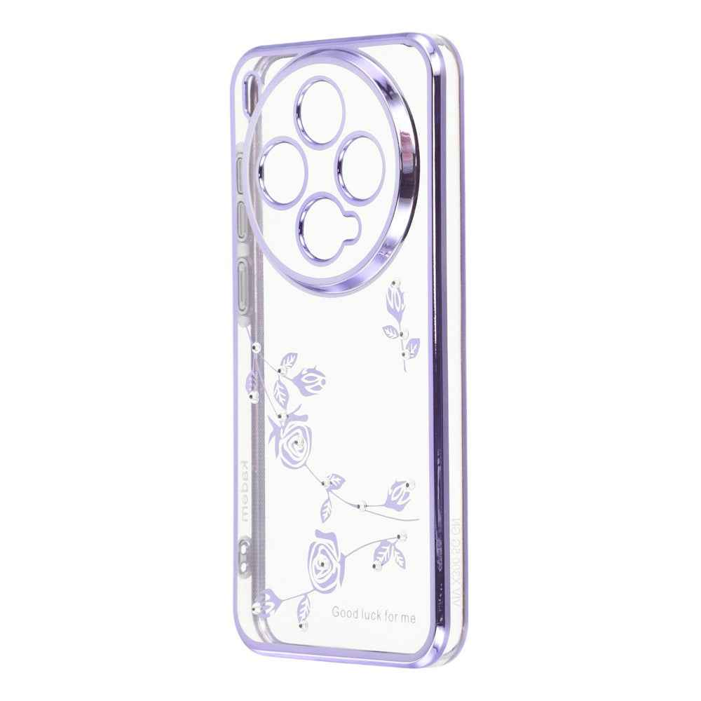 KADEM For vivo X300 5G Case Flower Rhinestone Decor TPU Phone Cover - Purple