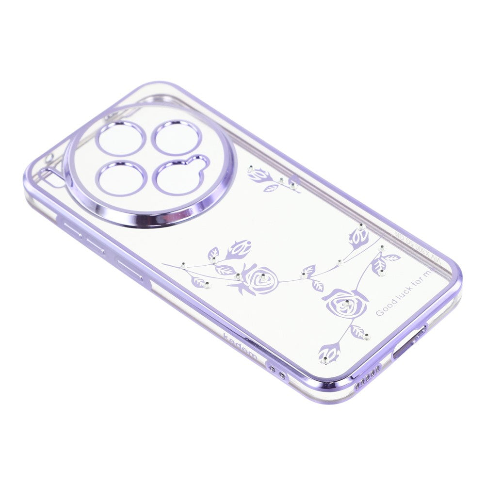 KADEM For vivo X300 5G Case Flower Rhinestone Decor TPU Phone Cover - Purple