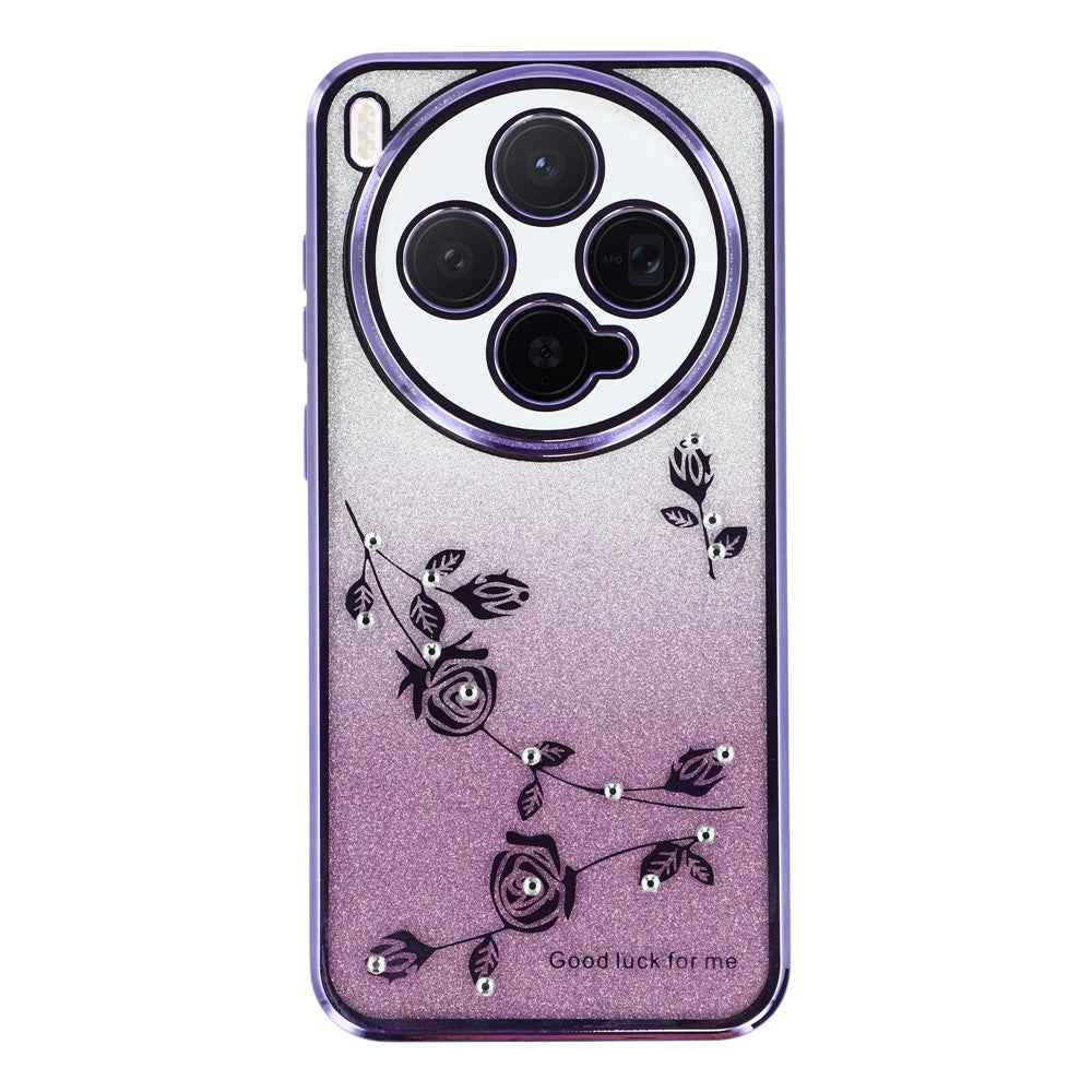 KADEM For vivo X300 5G Case Flower TPU Flexible Gradient Phone Cover - Purple