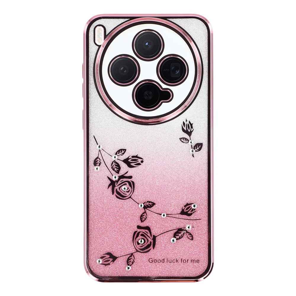 KADEM For vivo X300 5G Case Flower TPU Flexible Gradient Phone Cover - Rose Gold