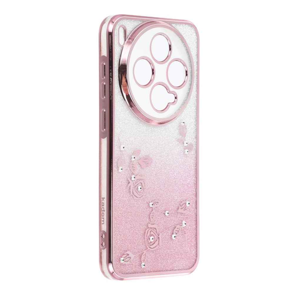 KADEM For vivo X300 5G Case Flower TPU Flexible Gradient Phone Cover - Rose Gold