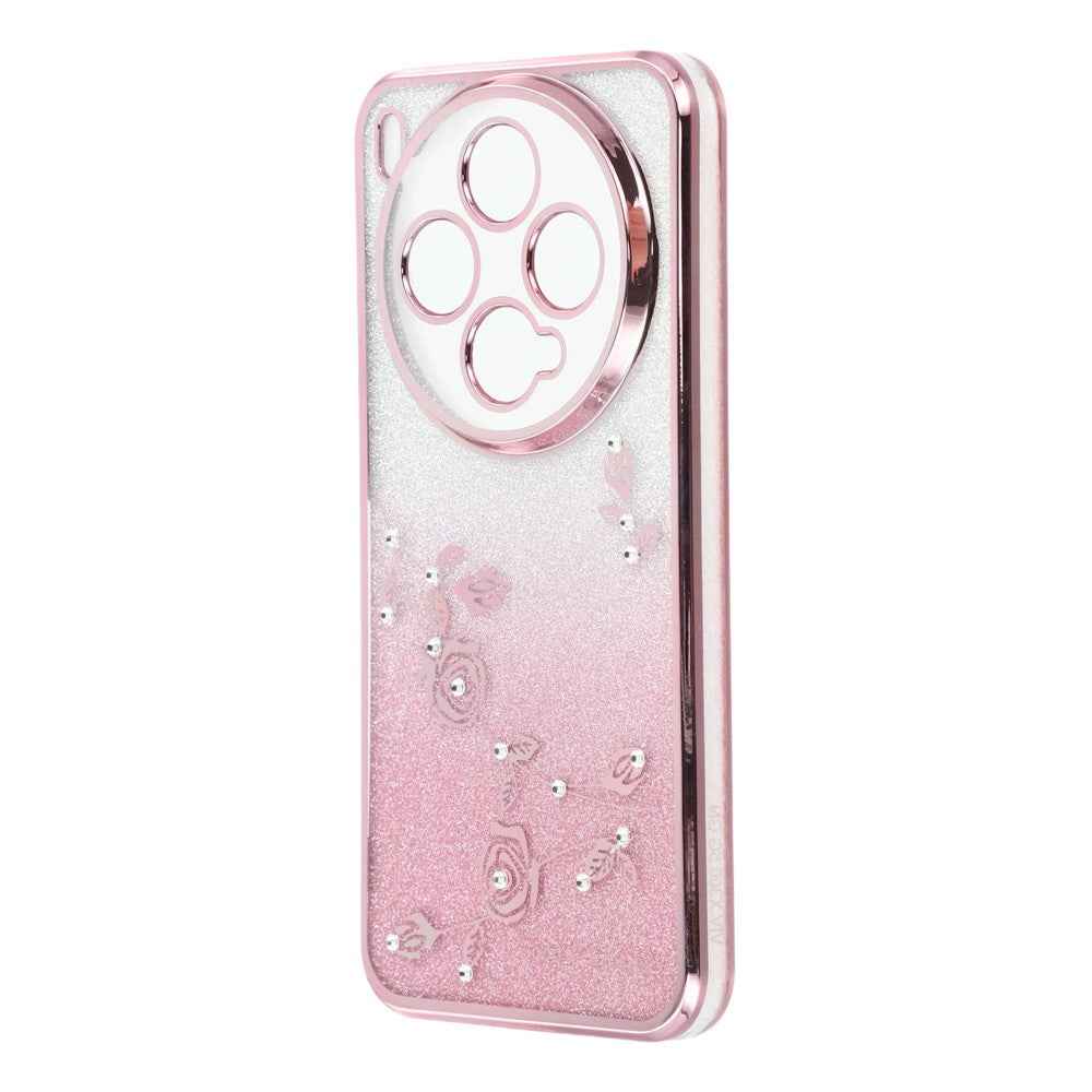 KADEM For vivo X300 5G Case Flower TPU Flexible Gradient Phone Cover - Rose Gold