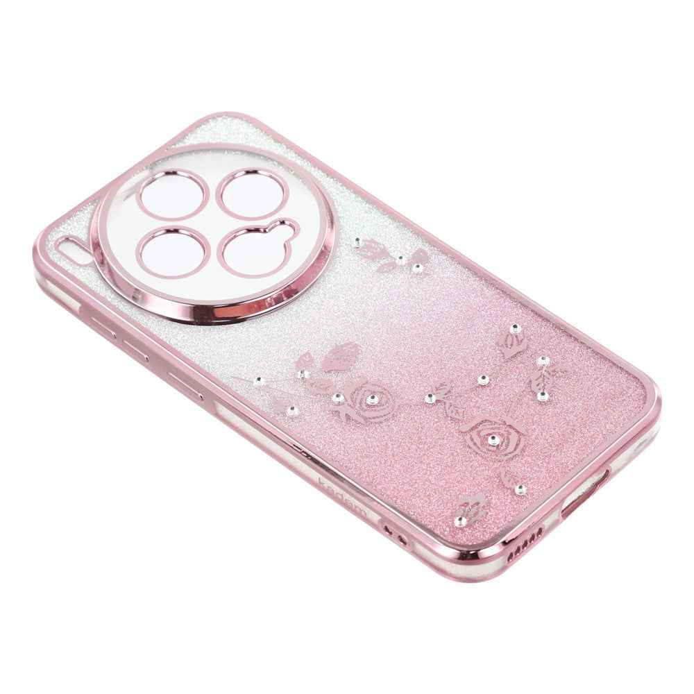 KADEM For vivo X300 5G Case Flower TPU Flexible Gradient Phone Cover - Rose Gold