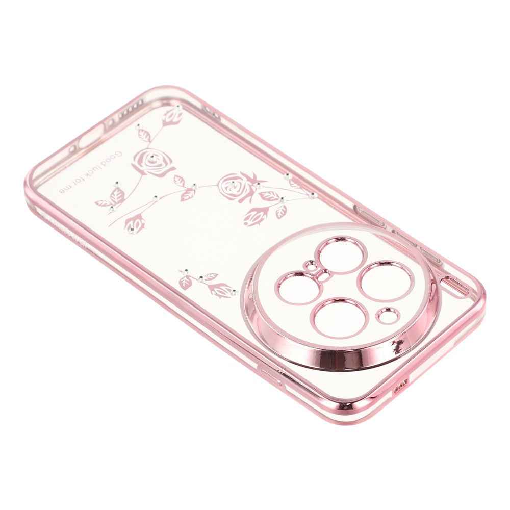 KADEM For vivo X300 Pro 5G Case Flower Rhinestone Decor TPU Phone Cover - Rose Gold