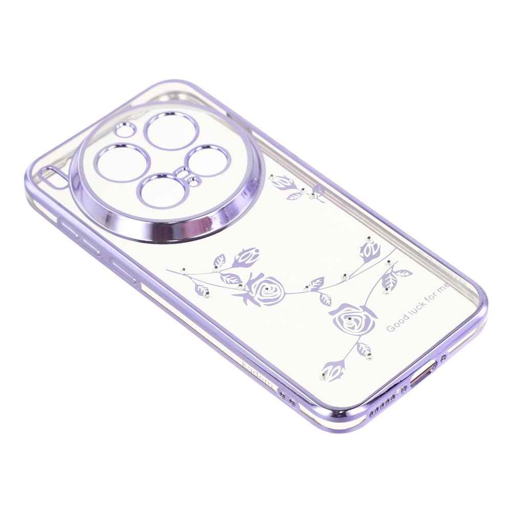 KADEM For vivo X300 Pro 5G Case Flower Rhinestone Decor TPU Phone Cover - Purple