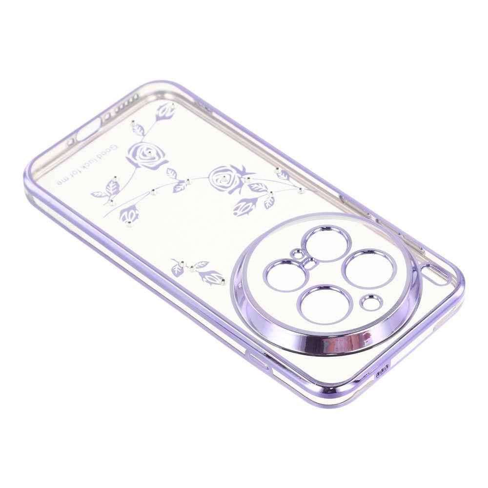KADEM For vivo X300 Pro 5G Case Flower Rhinestone Decor TPU Phone Cover - Purple