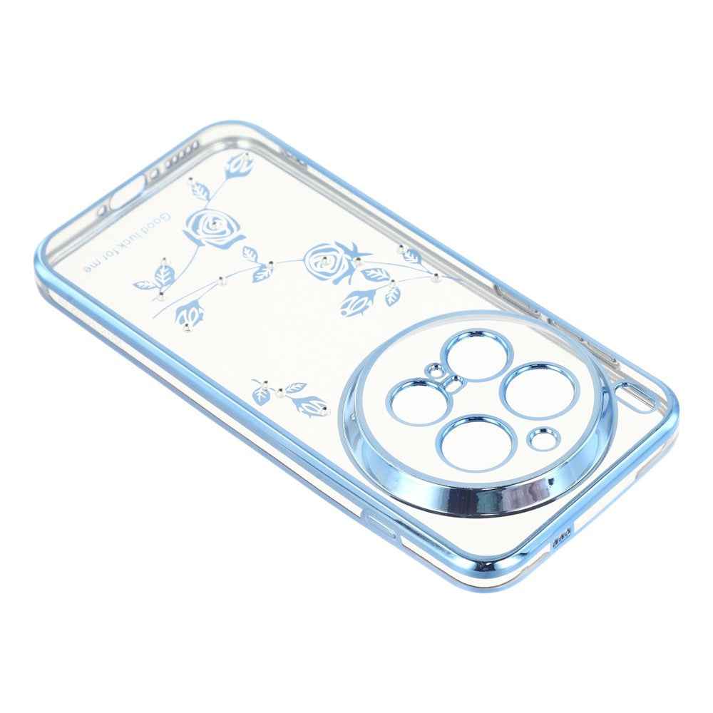 KADEM For vivo X300 Pro 5G Case Flower Rhinestone Decor TPU Phone Cover - Blue