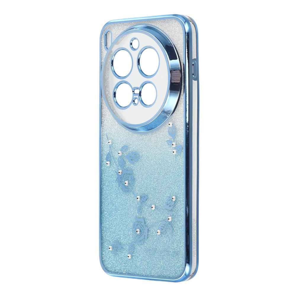 KADEM For vivo X300 Pro 5G Case Flower TPU Flexible Gradient Phone Cover - Blue