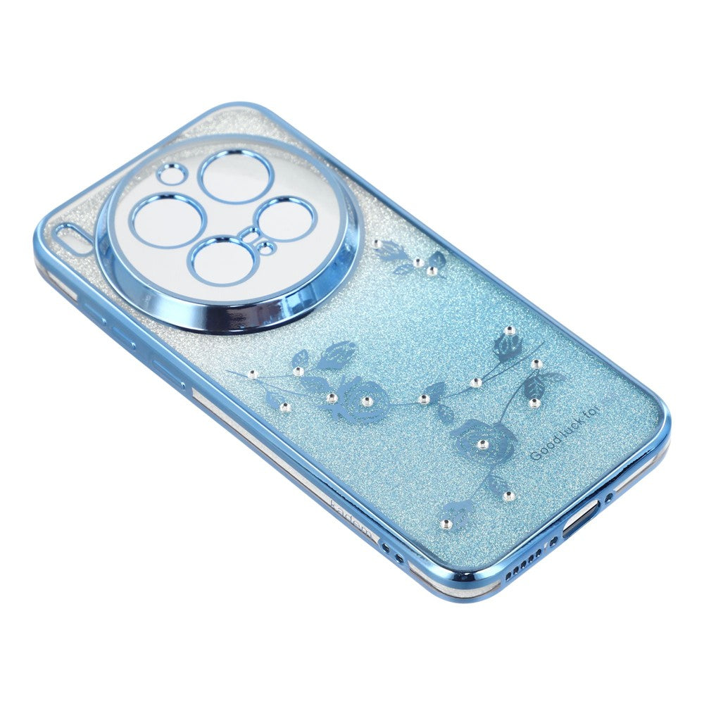KADEM For vivo X300 Pro 5G Case Flower TPU Flexible Gradient Phone Cover - Blue