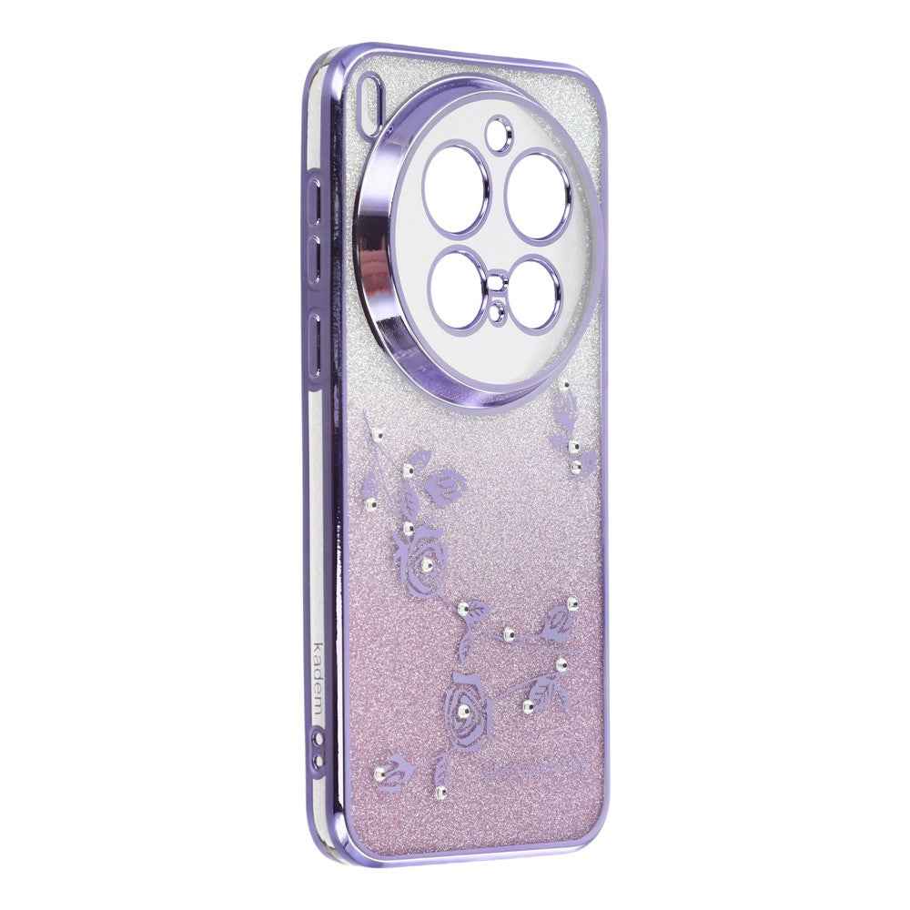 KADEM For vivo X300 Pro 5G Case Flower TPU Flexible Gradient Phone Cover - Purple