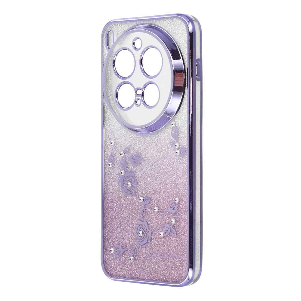 KADEM For vivo X300 Pro 5G Case Flower TPU Flexible Gradient Phone Cover - Purple