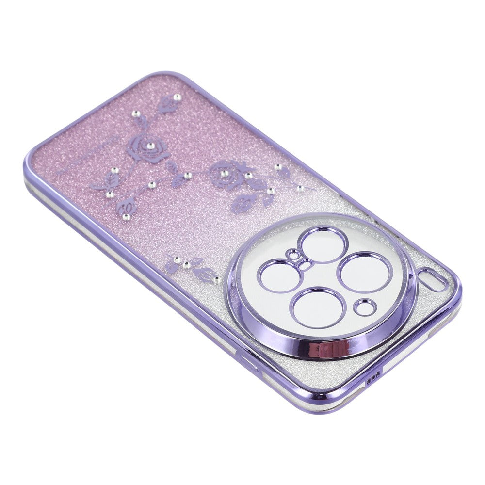 KADEM For vivo X300 Pro 5G Case Flower TPU Flexible Gradient Phone Cover - Purple