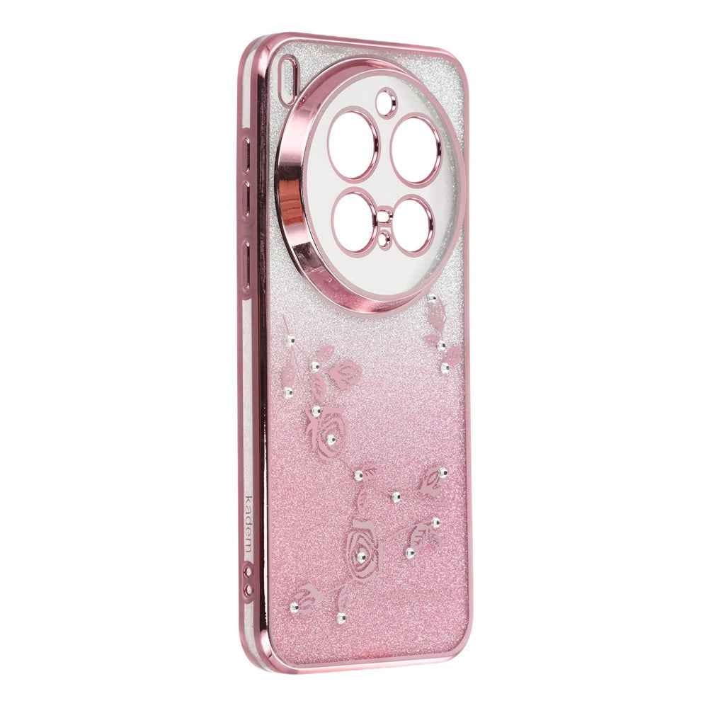 KADEM For vivo X300 Pro 5G Case Flower TPU Flexible Gradient Phone Cover - Rose Gold