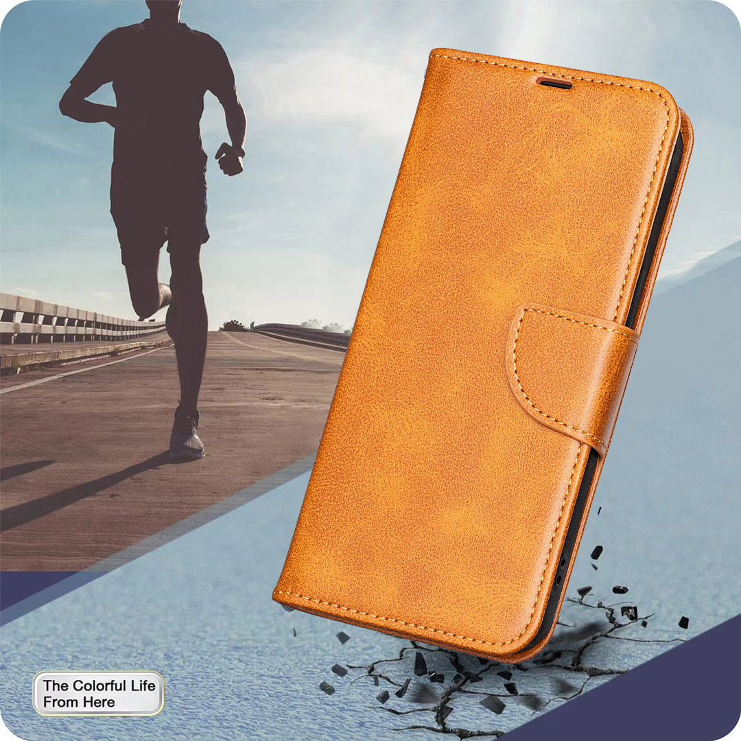For Xiaomi Redmi Note 15 Pro 5G (Global) Case Shockproof PU Leather Cover with Wallet Card Slots - Yellow