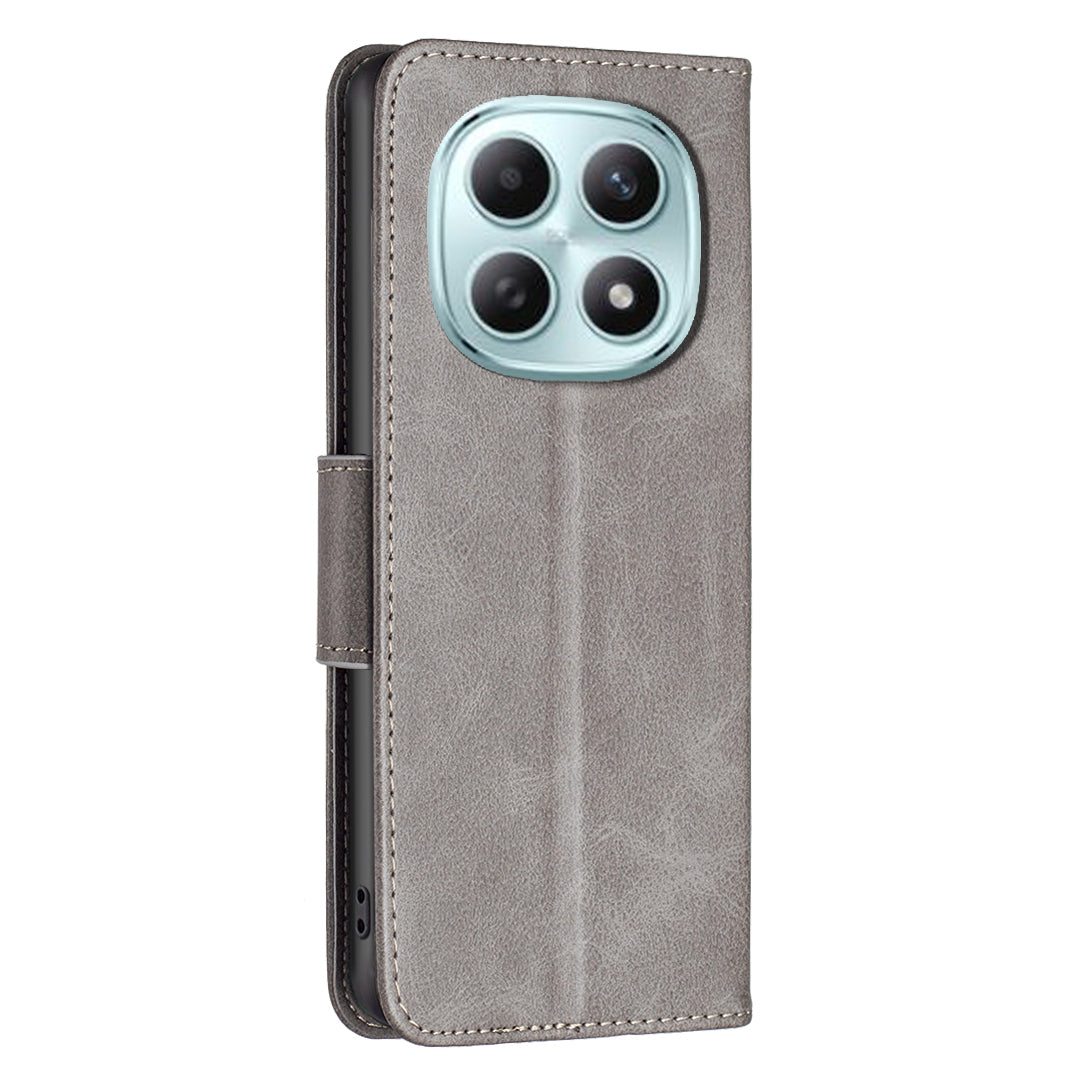 For Xiaomi Redmi Note 15 Pro 5G (Global) Case Shockproof PU Leather Cover with Wallet Card Slots - Grey