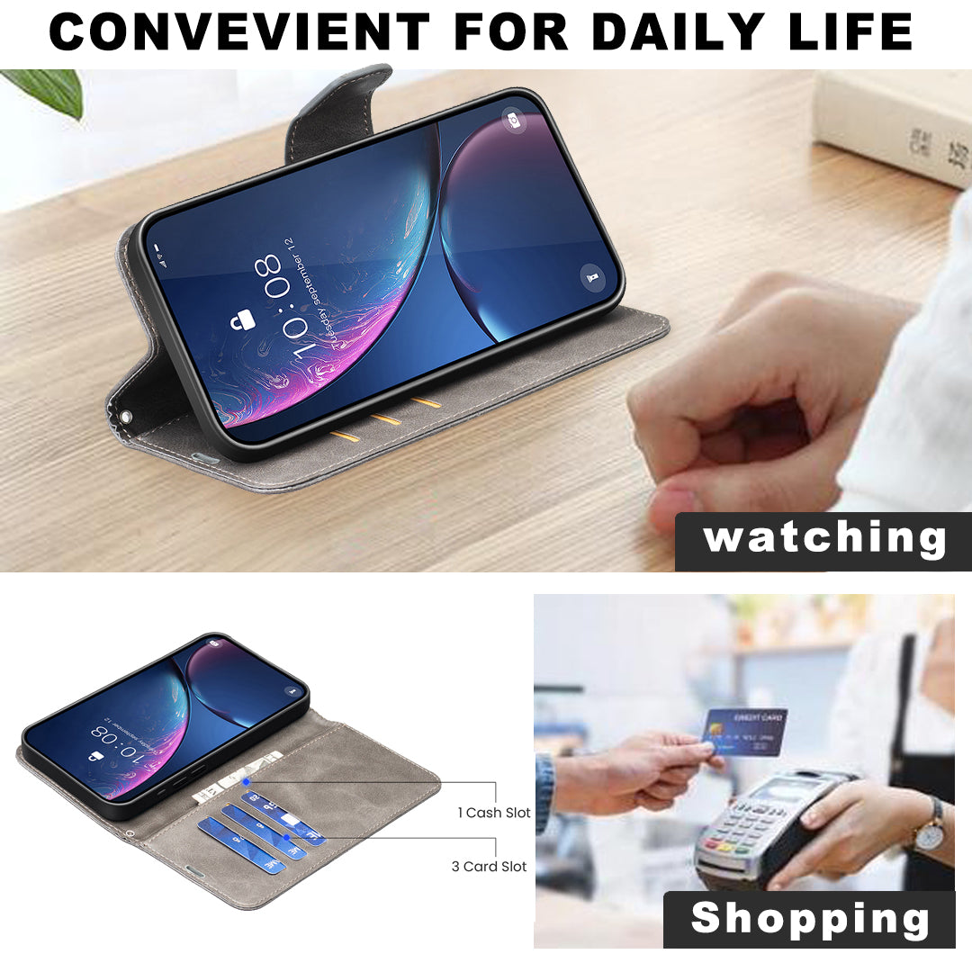 For Xiaomi Redmi Note 15 Pro 5G (Global) Case Shockproof PU Leather Cover with Wallet Card Slots - Grey