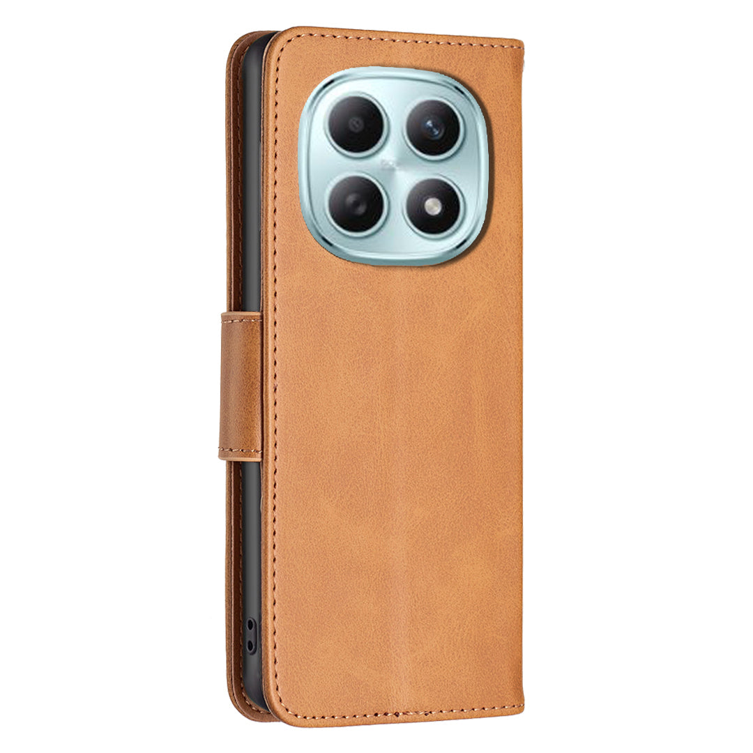 For Xiaomi Poco M8 Pro 5G / Redmi Note 15 Pro+ 5G (Global) Case Shockproof PU Leather Cover with Wallet Card Slots - Yellow