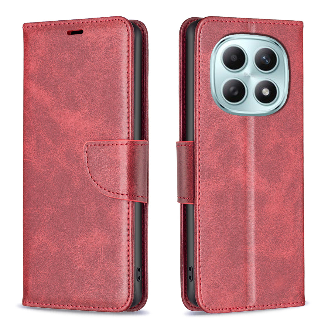 For Xiaomi Poco M8 Pro 5G / Redmi Note 15 Pro+ 5G (Global) Case Shockproof PU Leather Cover with Wallet Card Slots - Red