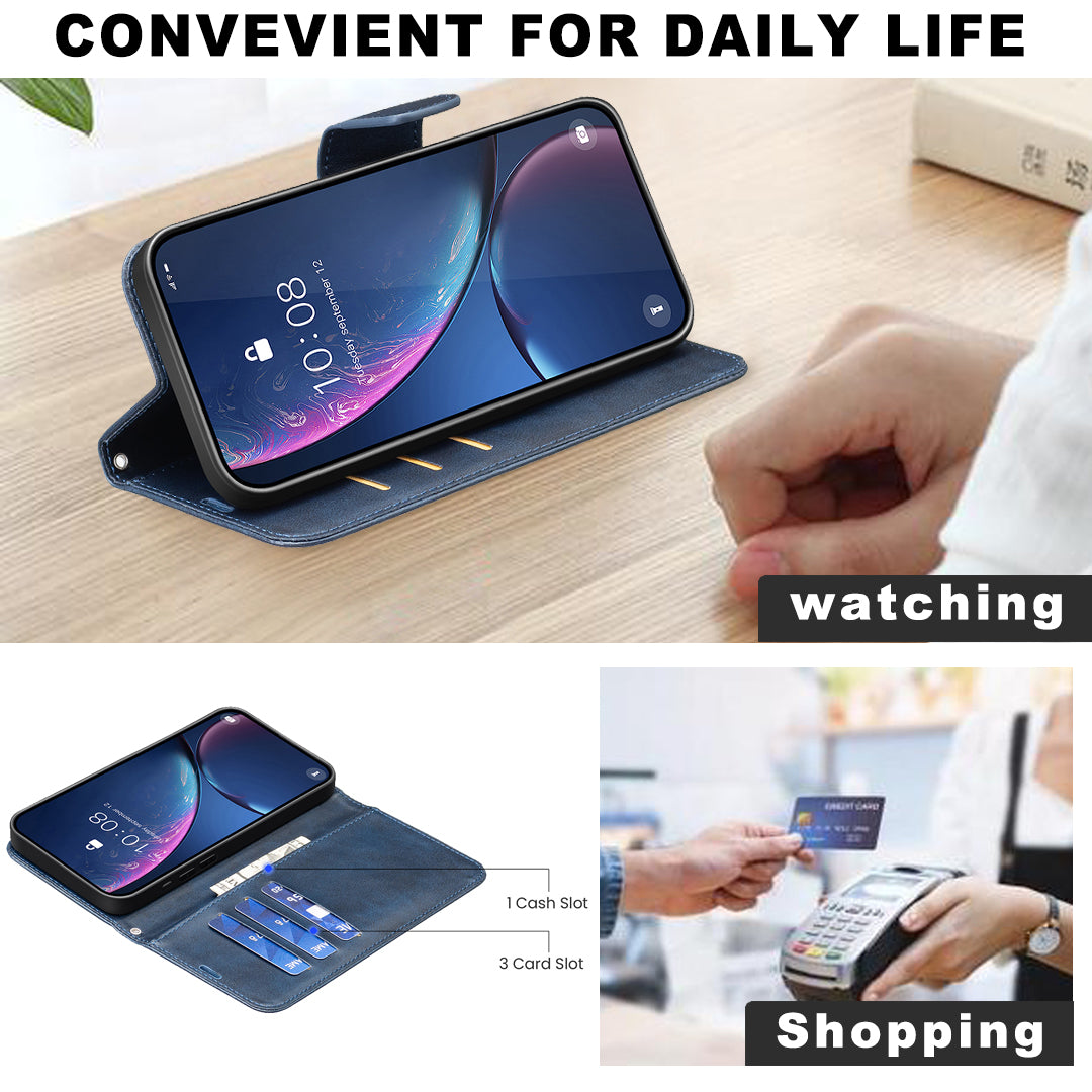 For Xiaomi Poco M8 Pro 5G / Redmi Note 15 Pro+ 5G (Global) Case Shockproof PU Leather Cover with Wallet Card Slots - Blue
