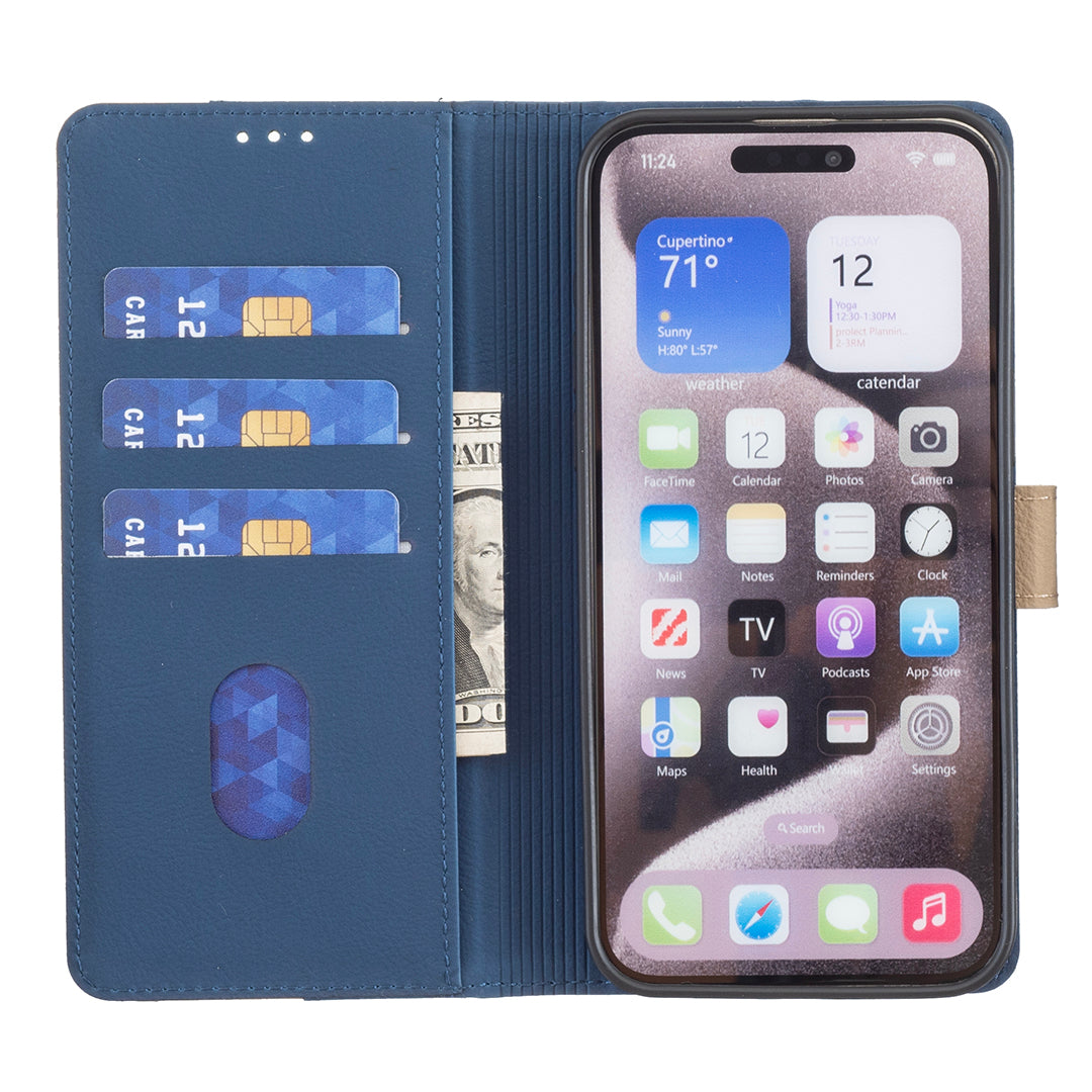 For Xiaomi Poco M8 Pro 5G / Redmi Note 15 Pro+ 5G (Global) Leather Case BINFEN COLOR Splicing Color RFID Blocking Wallet Stand Phone Cover - Blue