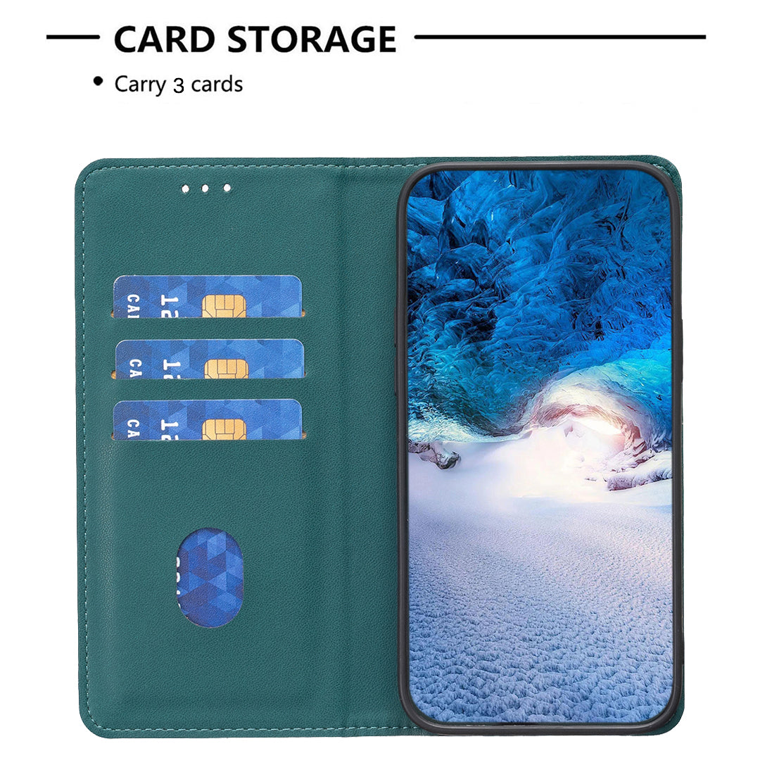 For Xiaomi Redmi Note 15 Pro 5G (Global) Leather Case BINFEN COLOR BF18 Phone Stand Cover with Card Slots - Green