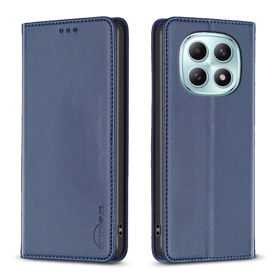 For Xiaomi Redmi Note 15 Pro 5G (Global) Leather Case BINFEN COLOR BF18 Phone Stand Cover with Card Slots - Blue