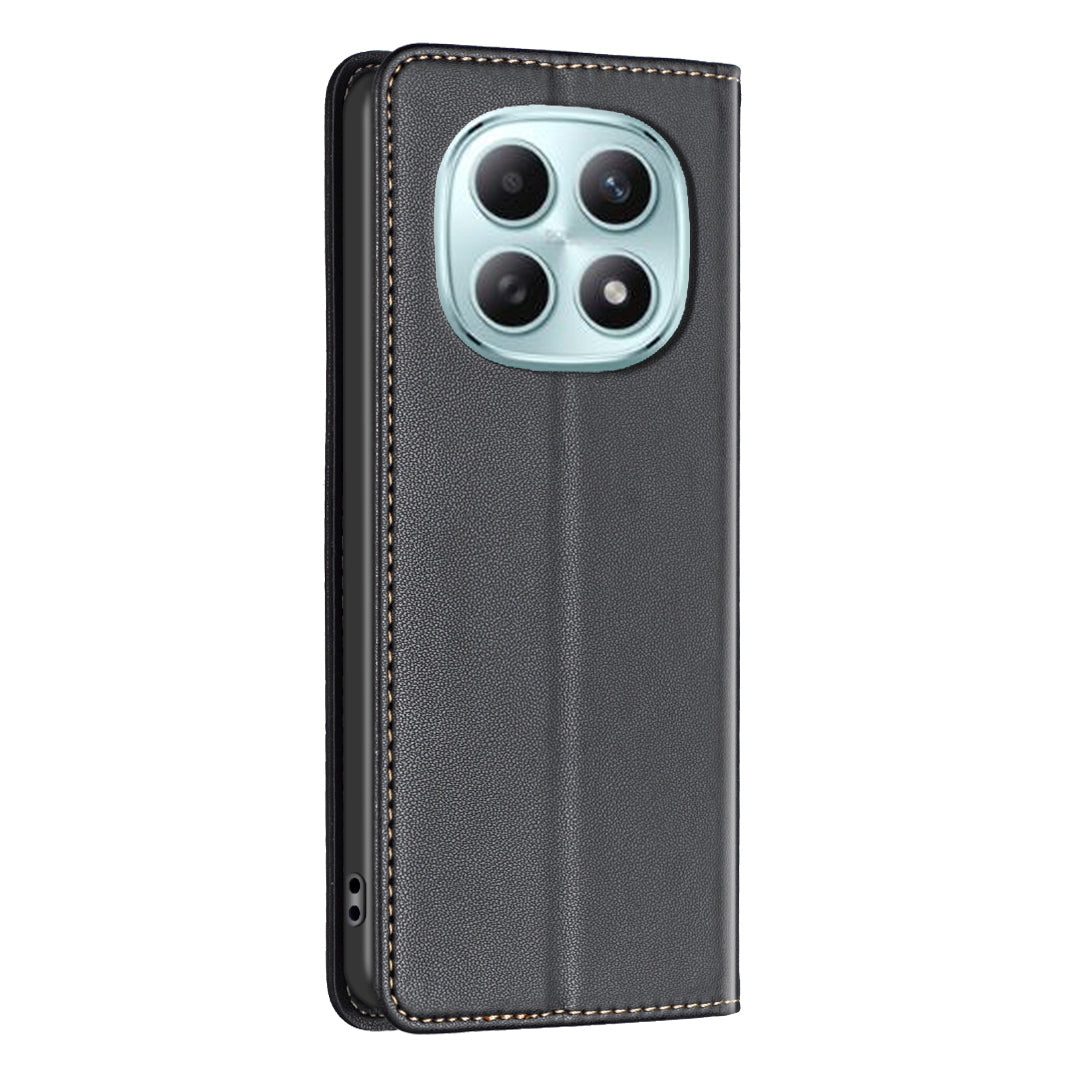 For Xiaomi Poco M8 Pro 5G / Redmi Note 15 Pro+ 5G (Global) Leather Case BINFEN COLOR BF18 Phone Stand Cover with Card Slots - Black