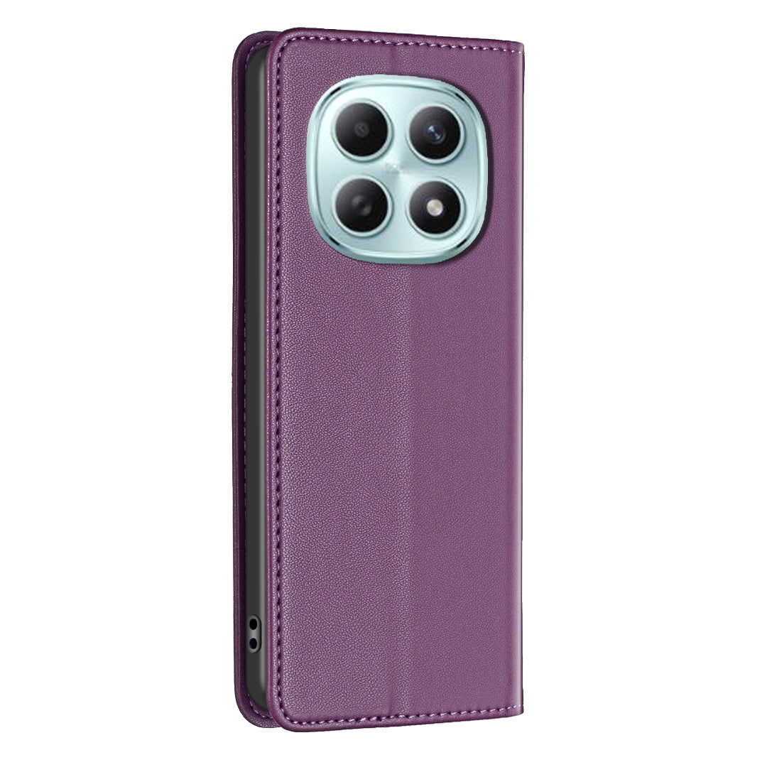 For Xiaomi Poco M8 Pro 5G / Redmi Note 15 Pro+ 5G (Global) Leather Case BINFEN COLOR BF18 Phone Stand Cover with Card Slots - Dark Purple