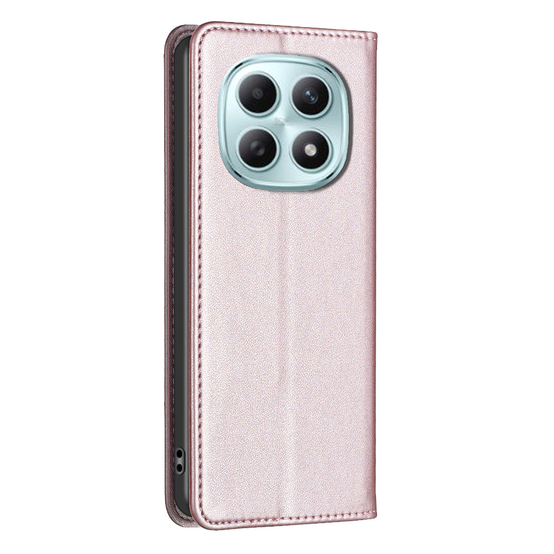 For Xiaomi Poco M8 Pro 5G / Redmi Note 15 Pro+ 5G (Global) Leather Case BINFEN COLOR BF18 Phone Stand Cover with Card Slots - Rose Gold