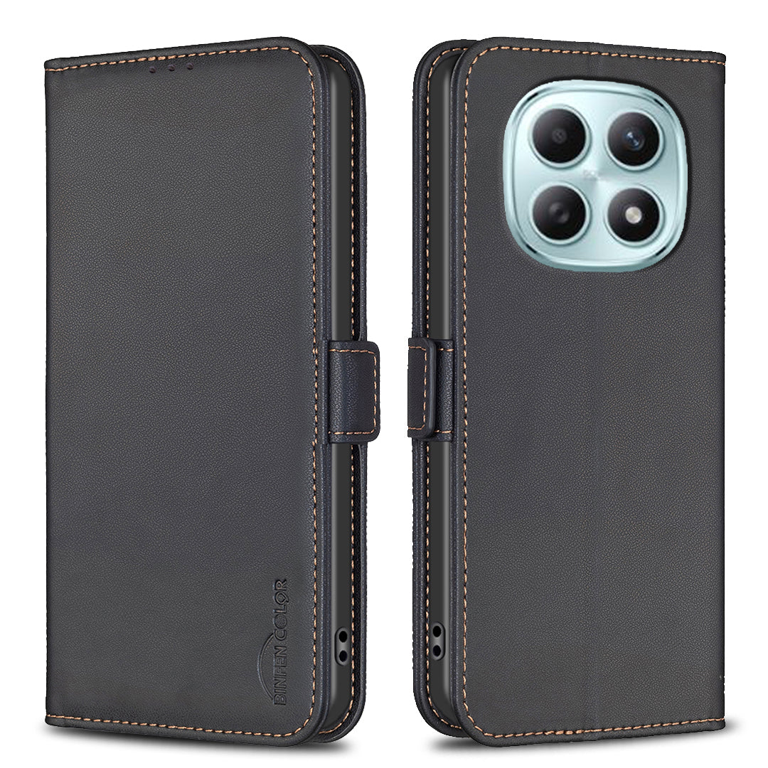 For Xiaomi Redmi Note 15 Pro 5G (Global) Case BINFEN COLOR BF31  PU Leather Flip Folio Phone Wallet Cover - Black