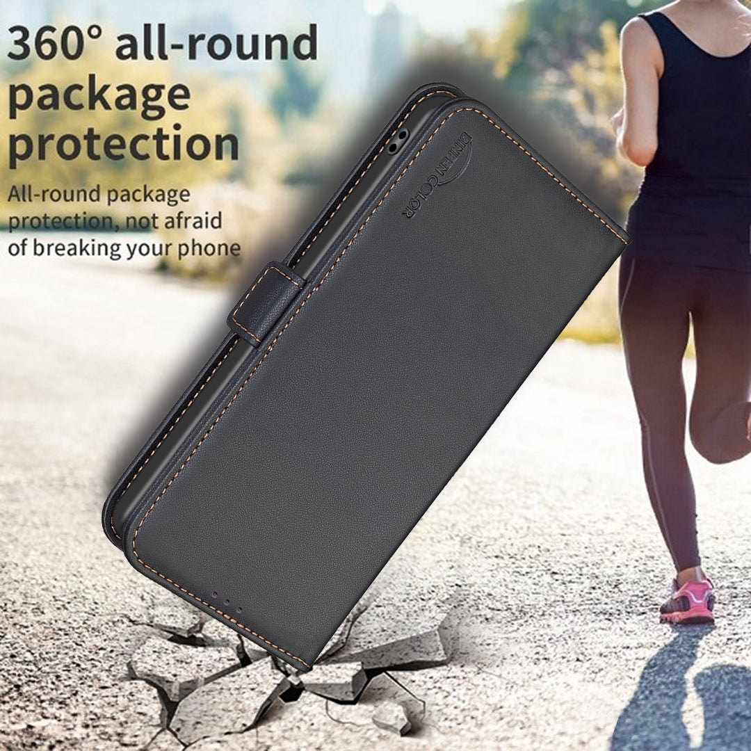 For Xiaomi Redmi Note 15 Pro 5G (Global) Case BINFEN COLOR BF31  PU Leather Flip Folio Phone Wallet Cover - Black