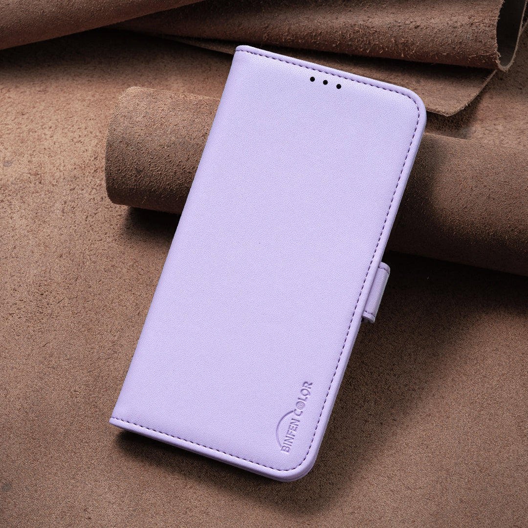 For Xiaomi Poco M8 Pro 5G / Redmi Note 15 Pro+ 5G (Global) Case BINFEN COLOR BF31  PU Leather Flip Folio Phone Wallet Cover - Purple
